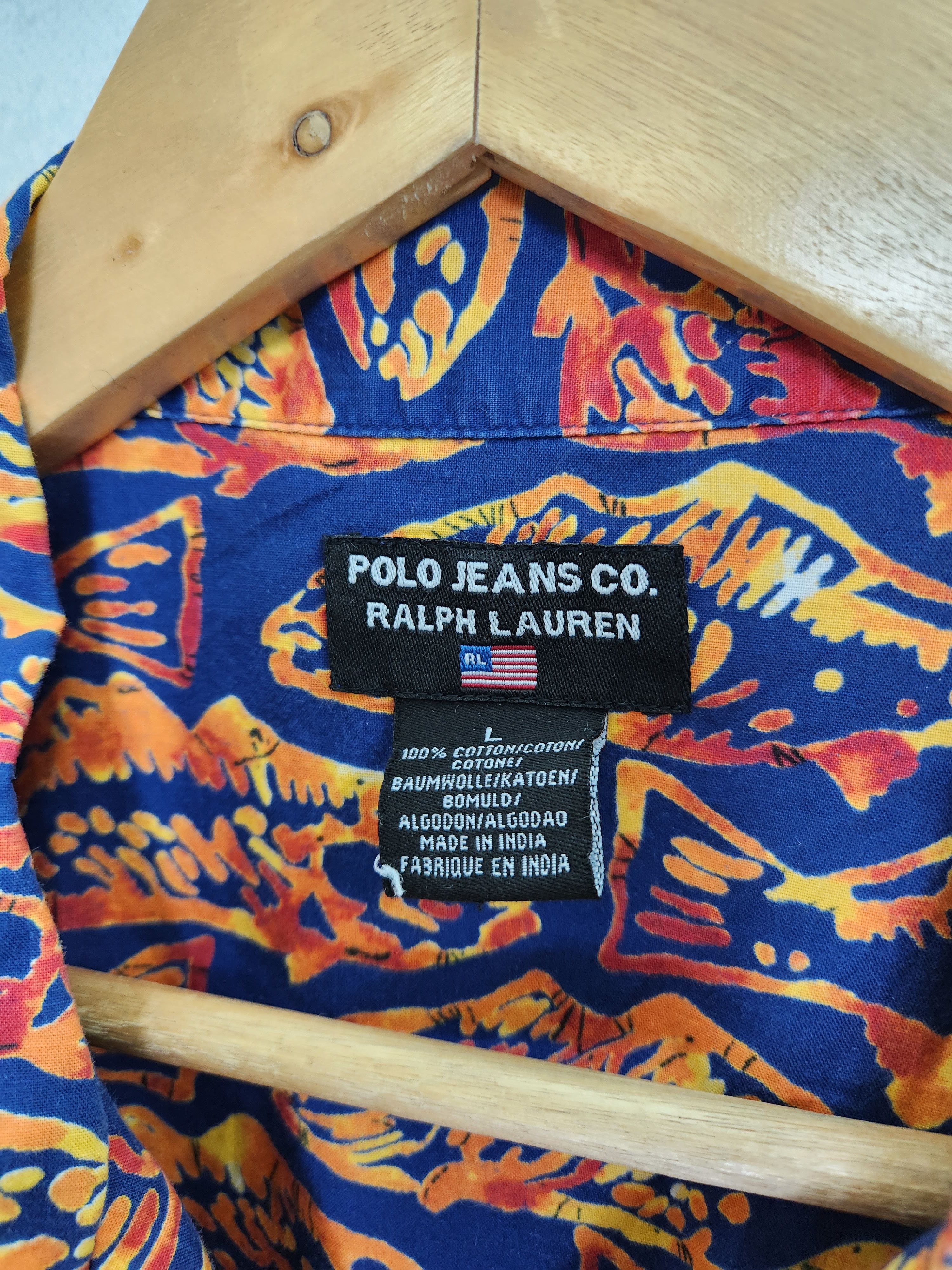 Polo Ralph Lauren Rare vintage polo jeans ralph lauren fish print shirt Size US L / EU 52-54 / 3 - 5 Thumbnail