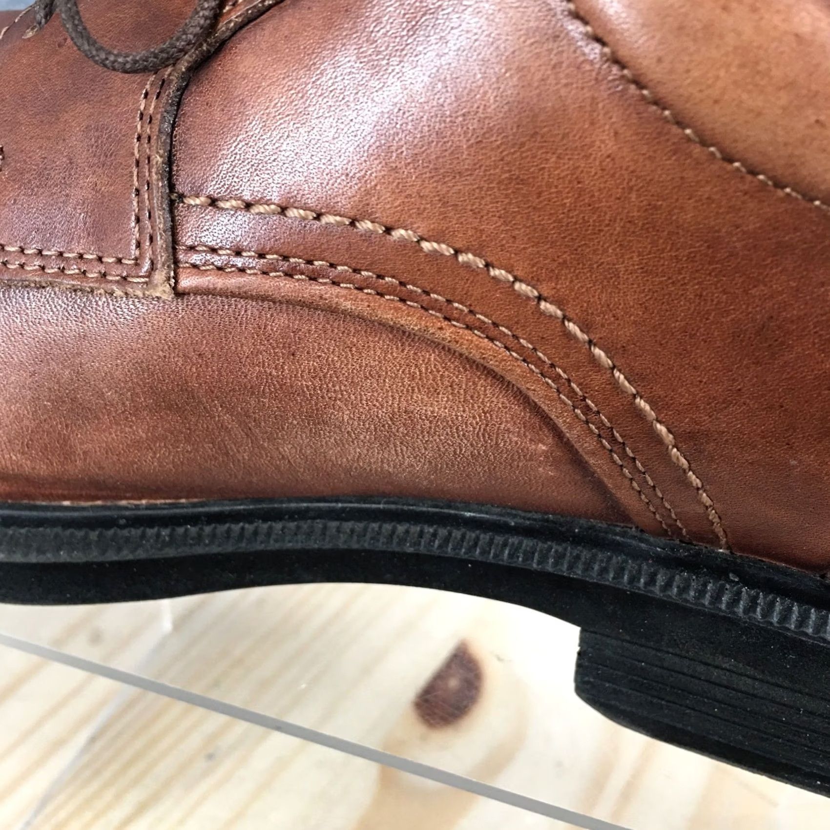 Rockport Rockport Shoes Mens Brown Charles Road Cap Toe Oxford Leather Block V86098 Size ONE SIZE - 6 Thumbnail