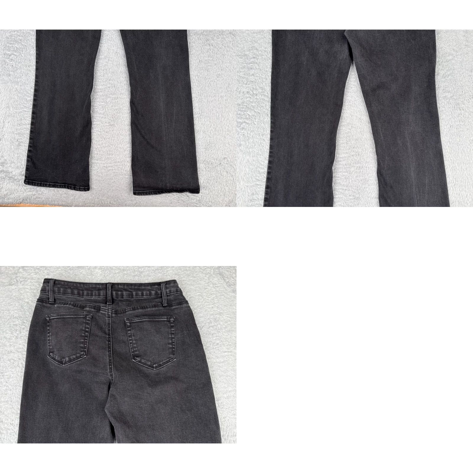 Vintage Wax Jeans Junior 13 Black Denim Bootcut High Rise Cotton Blend Stretch 28x30 Size 34" / US 12 / IT 48 - 10 Thumbnail