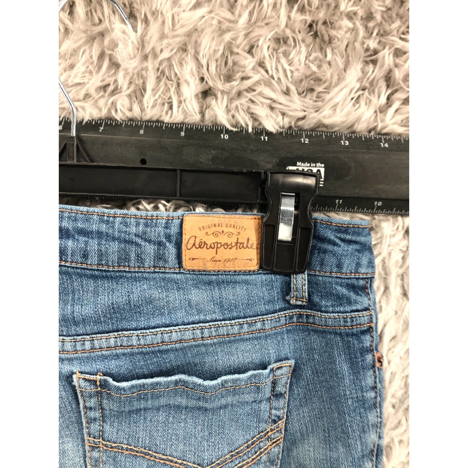 Vintage Aéropostale Bayla Skinny Jeans Short Womens Size 6 Medium Wash Blue Size 28" / US 6 / IT 42 - 6 Thumbnail