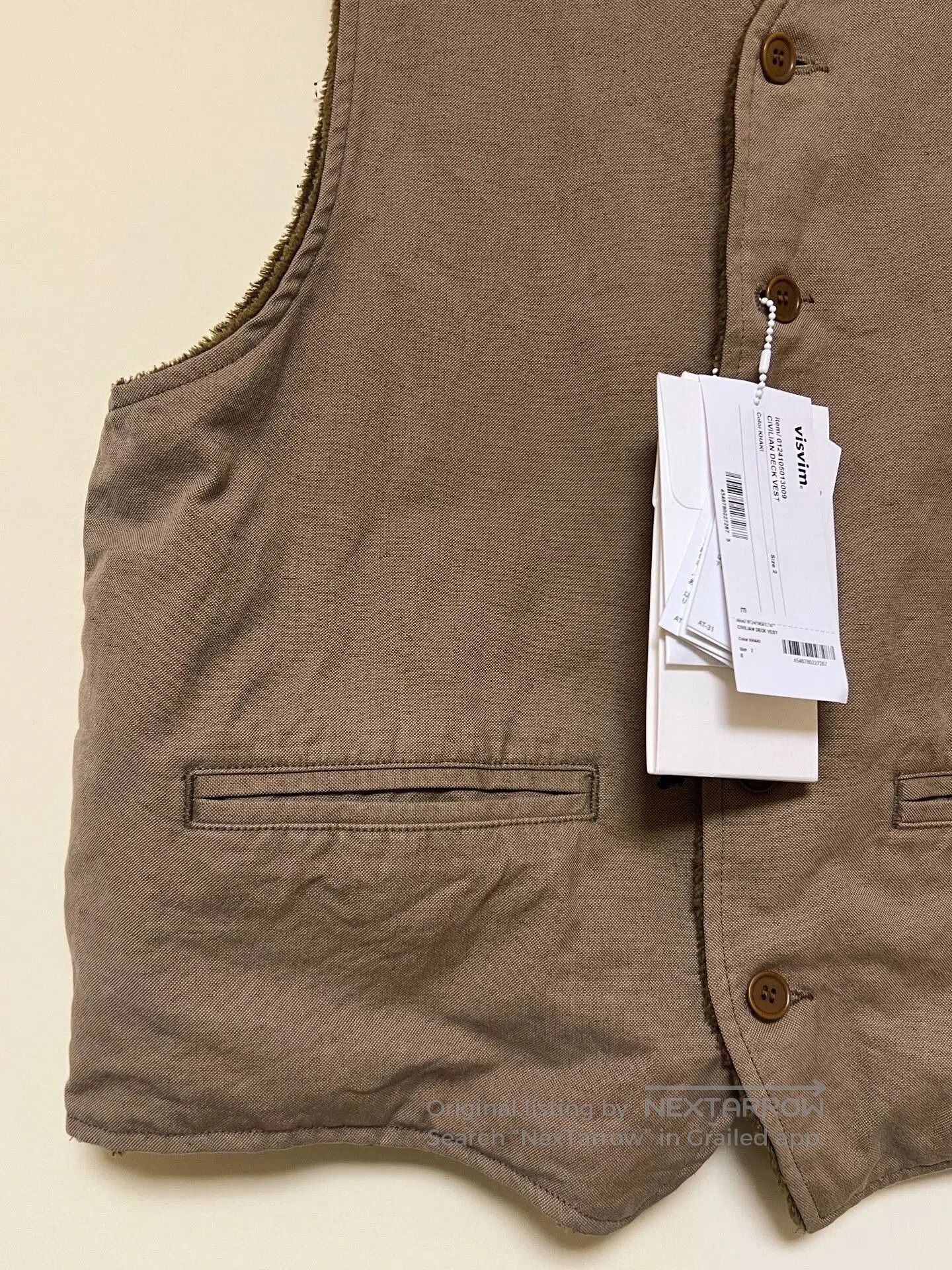 Visvim VISVIM Civilian Deck Vest in Khaki. Size US M / EU 48-50 / 2 - 3 Thumbnail