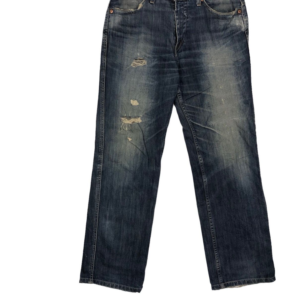 Levi's 🔥90’s Rare Distressed Denim Jeans Levi’s Kanye Design Size US 34 / EU 50 - 5 Thumbnail