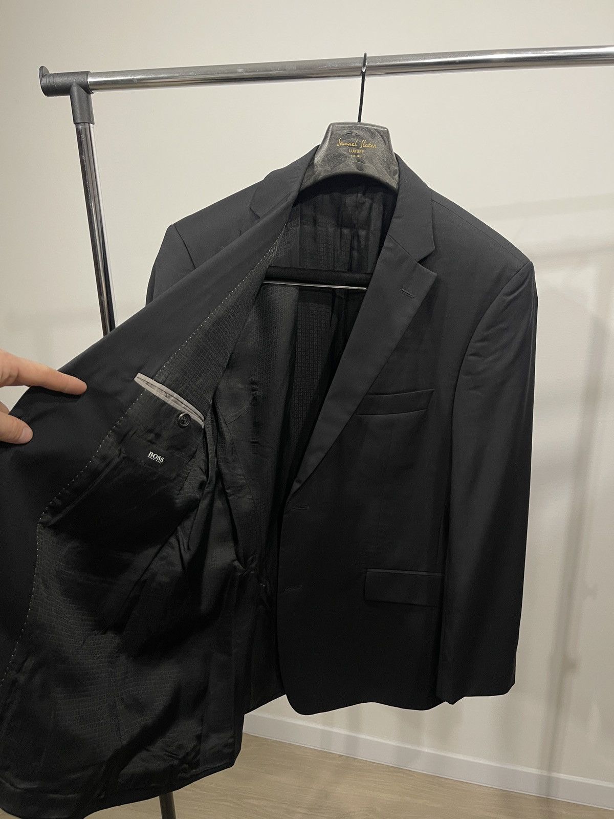 Hugo Boss Hugo boss blazer wool classic jacket black 44R Size 44R - 6 Thumbnail