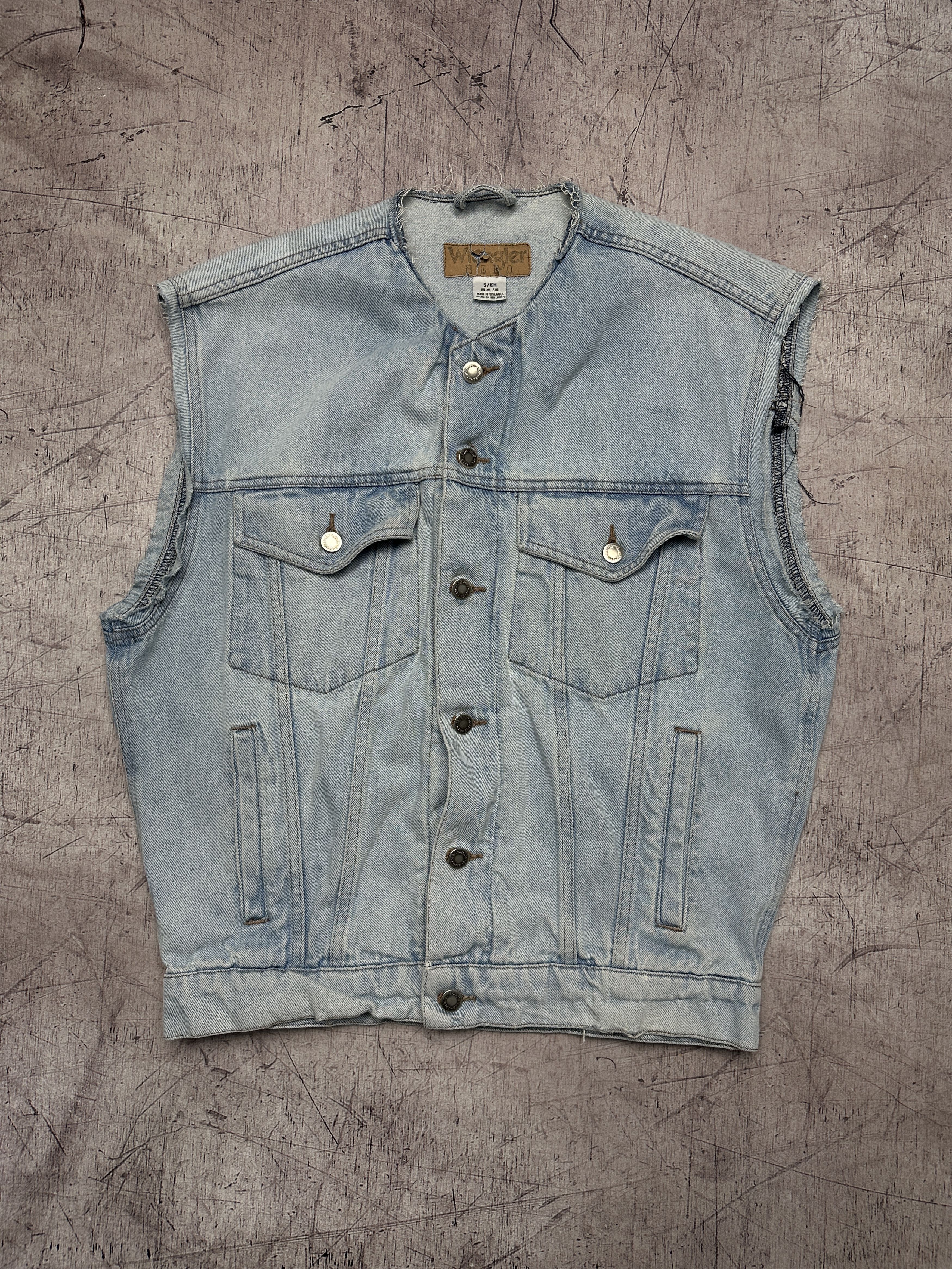Vintage Wrangler 90s Vintage Mens Denim Vest Size US S / EU 44-46 / 1 - 1 Thumbnail