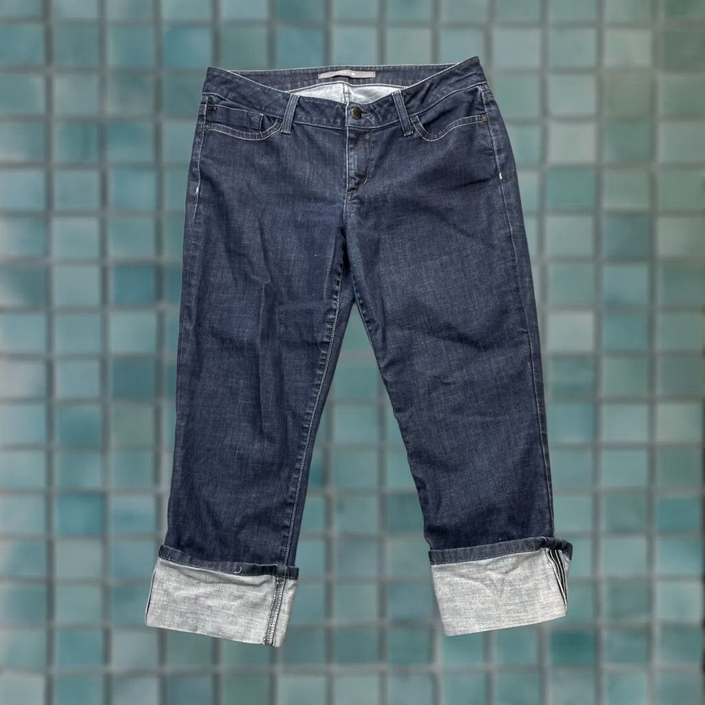 Vintage Joes Jeans Womens Capri Denim Cotton Medium Wash 31 Blue Honey Kicker Cuffed 5-Pocket Regular Inseam 21 Size 24" / US 00 / IT 34 - 1 Thumbnail