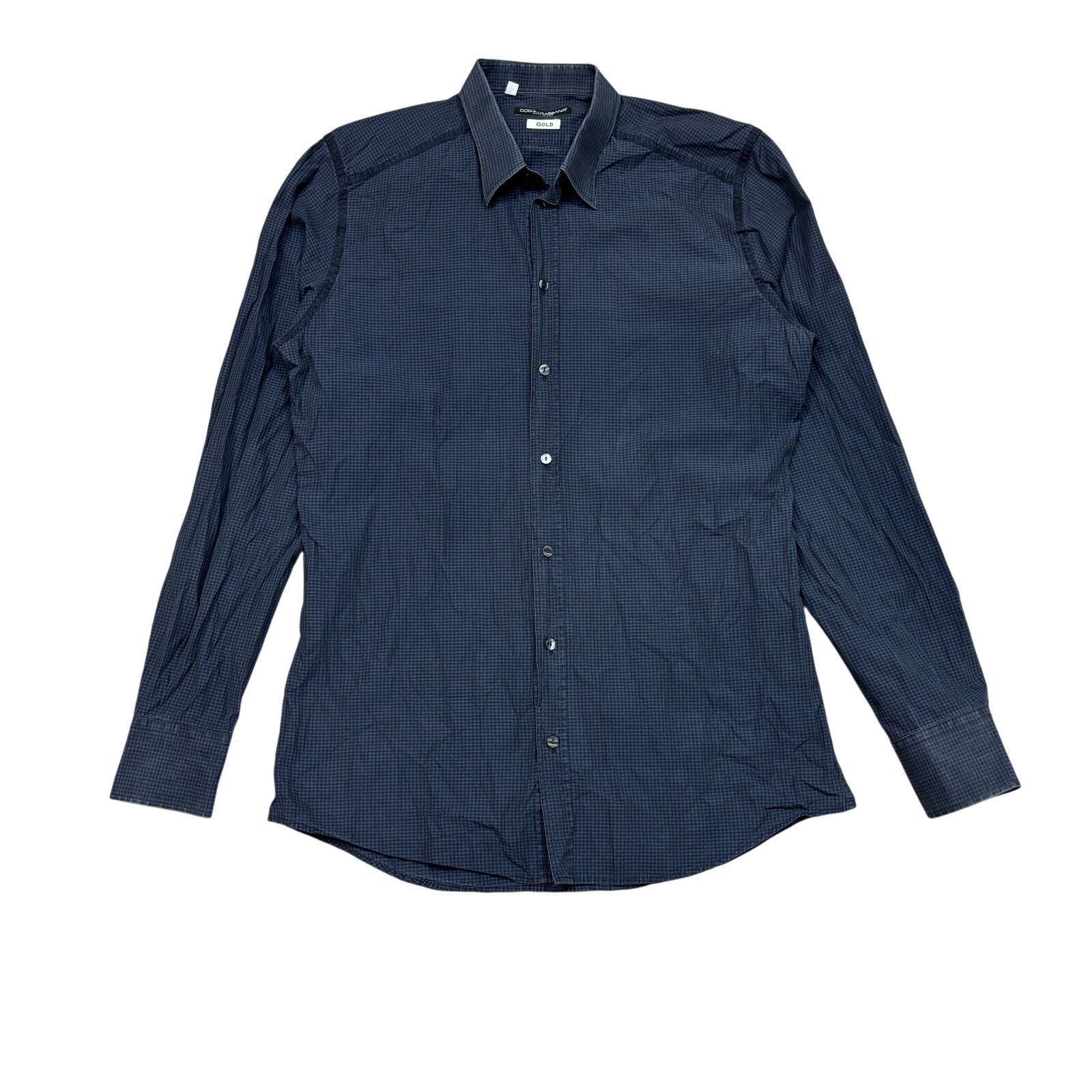 Dolce & Gabbana Dolce & Gabbana Gold Made in Italy Button Up 15 3/4 - 40 Size US M / EU 48-50 / 2 - 1 Thumbnail