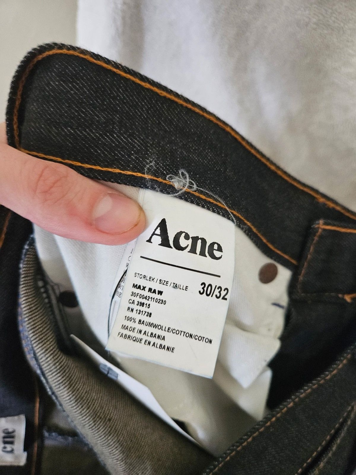 Acne Studios Max Raw Blue Denim Jeans Size US 30 / EU 46 - 6 Thumbnail