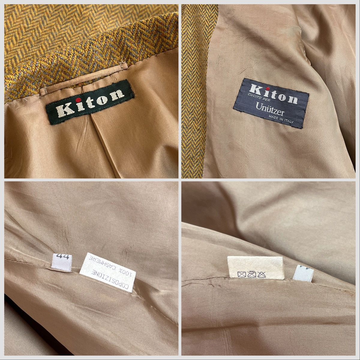 Kiton 🔥KITON NAPOLI Double Breasted Herringbone Blazer Size L / US 10 / IT 46 - 4 Thumbnail