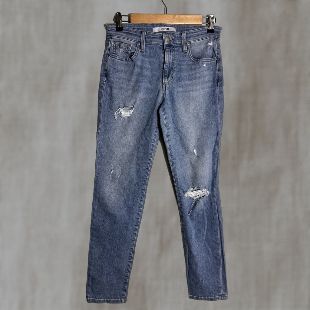 Vintage joes jeans Womens Slim Ankle 25 Light Wash Distressed Jeans 25x29 Womens Size 42" / US 20 - 1 Thumbnail