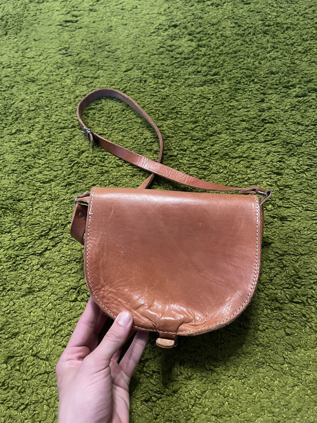 Genuine Leather 🇨🇭 1980s vintage real leather Switzerland army messenger bag Size ONE SIZE - 2 Thumbnail
