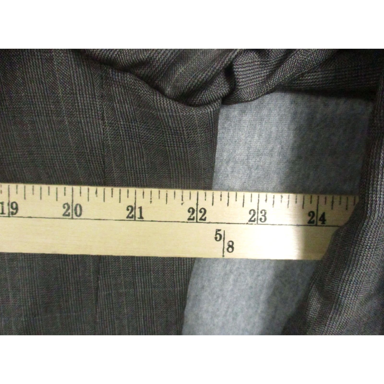 Brooks Brothers VINTAGE Brooks Brothers Sport Coat Two-Button Wool Gray Plaid 43R Men’s Regular Brown Notch Lapel Size 46R - 4 Thumbnail