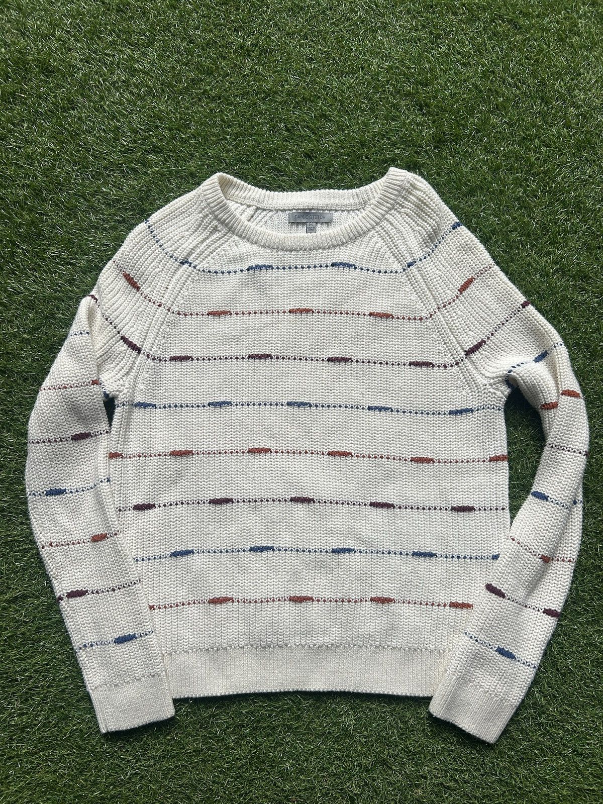 Vintage Cable Stitch Cream Crewneck Sweater Size M / US 6-8 / IT 42-44 - 1 Thumbnail