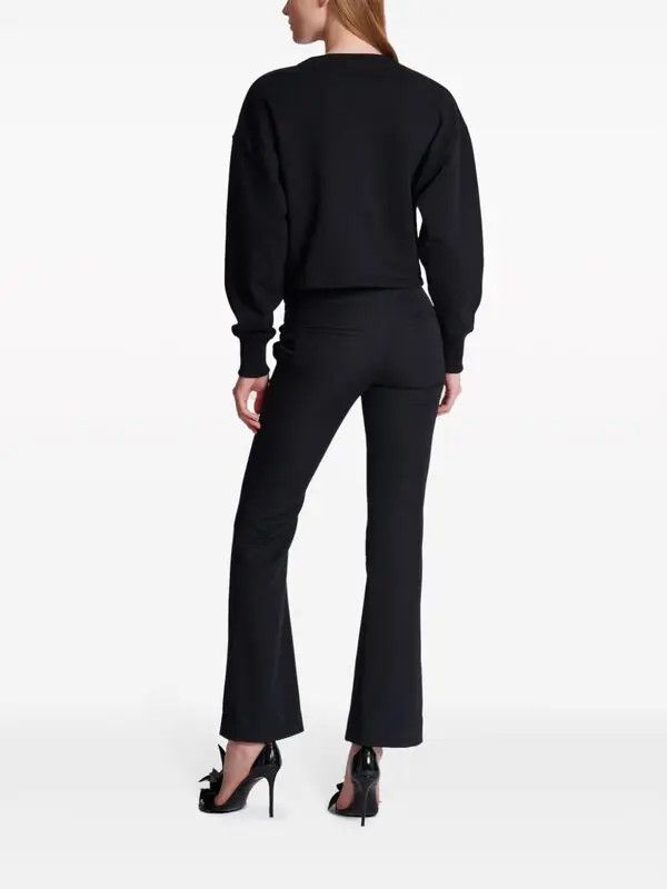 Balmain o1s1wg110825 Sweatshirt With Rose Print in Black Size L / US 10 / IT 46 - 5 Thumbnail