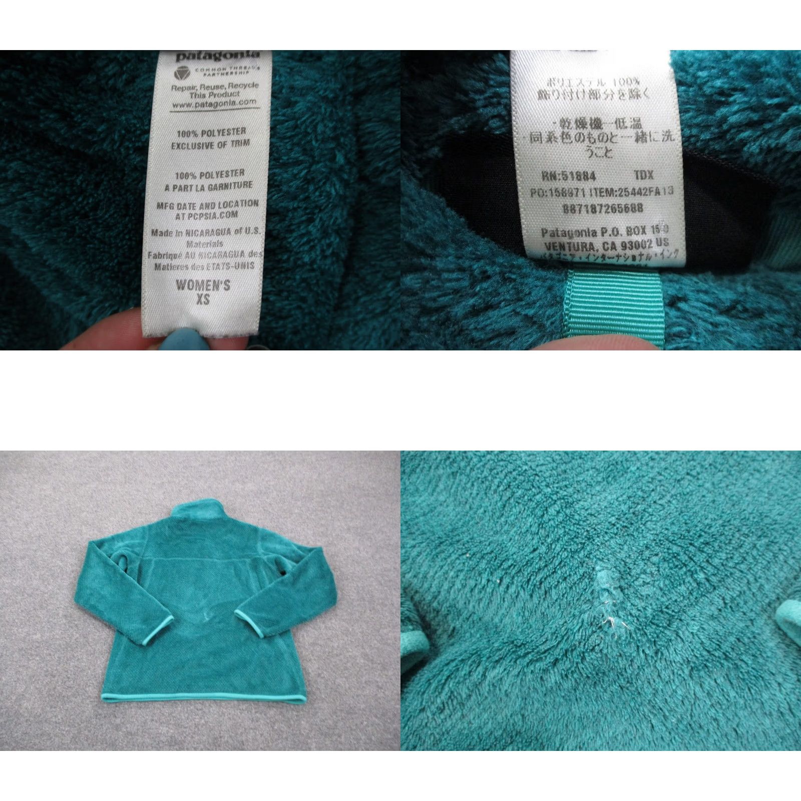 Patagonia Patagonia Jacket Women XS Blue Snap Windbreaker Outdoor Active Lightweight Windproof Regular Logo 90s Style Mens Womens Size XS / US 0-2 / IT 36-38 - 8 Thumbnail
