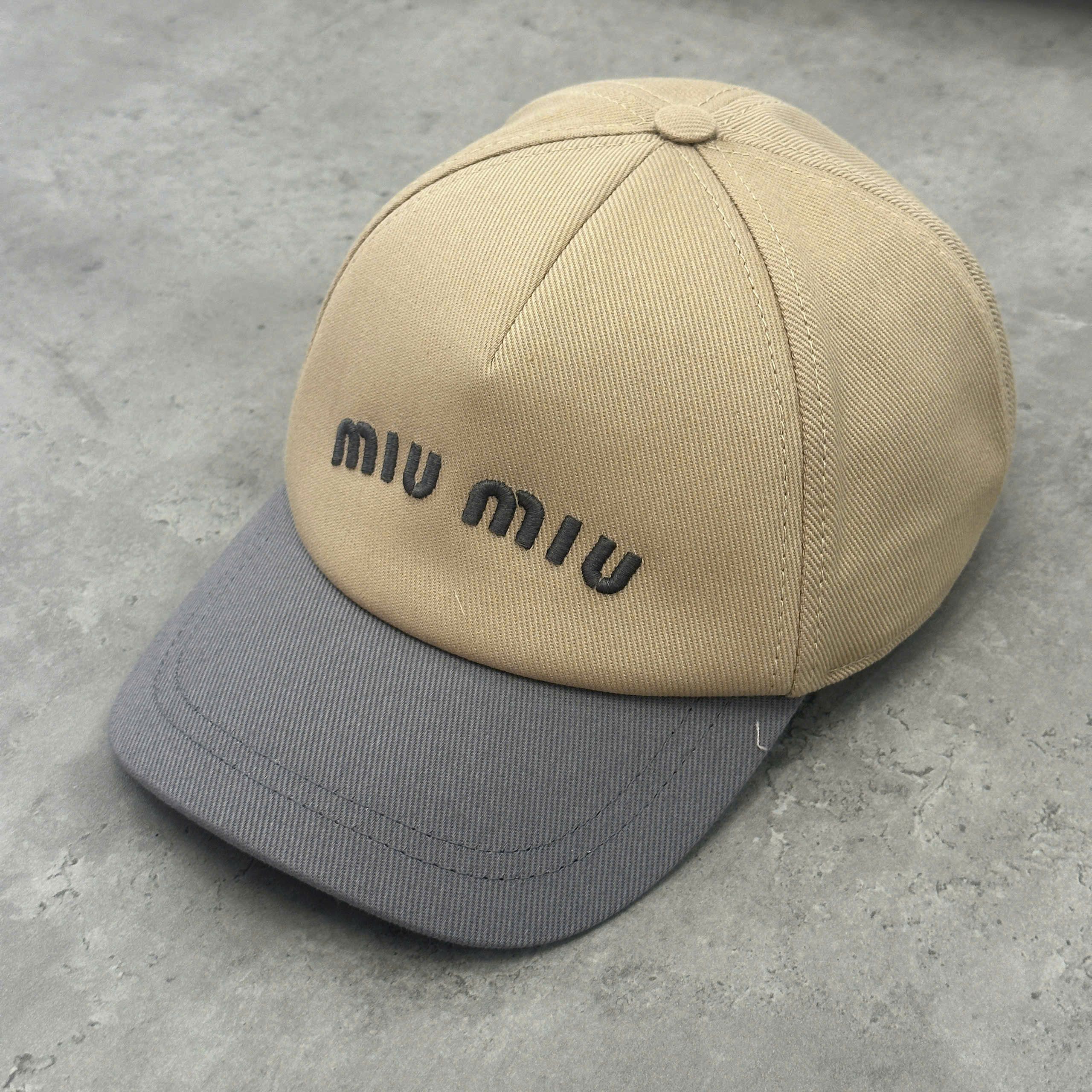 Miu Miu MIU MIU Drill Baseball Cap SAND/MARBLE Size ONE SIZE - 2 Thumbnail