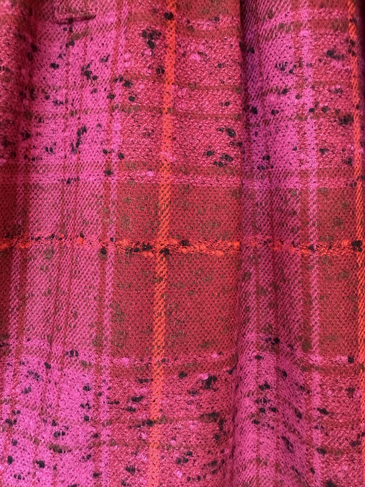 Escada Escada Women’s Vintage Wool Hot Pink Red Stripe Wrap Skirt Size 40" / US 18 - 4 Thumbnail