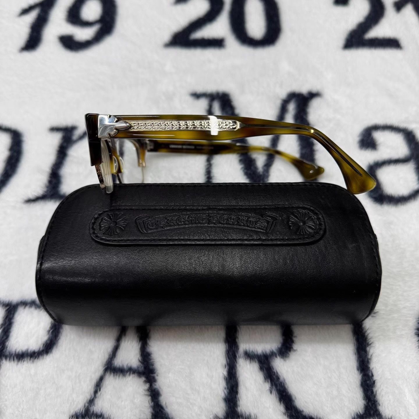 Chrome Hearts Chrome Hearts Tortoiseshell Amber Eyeglass Frame Q10 Size ONE SIZE - 2 Thumbnail