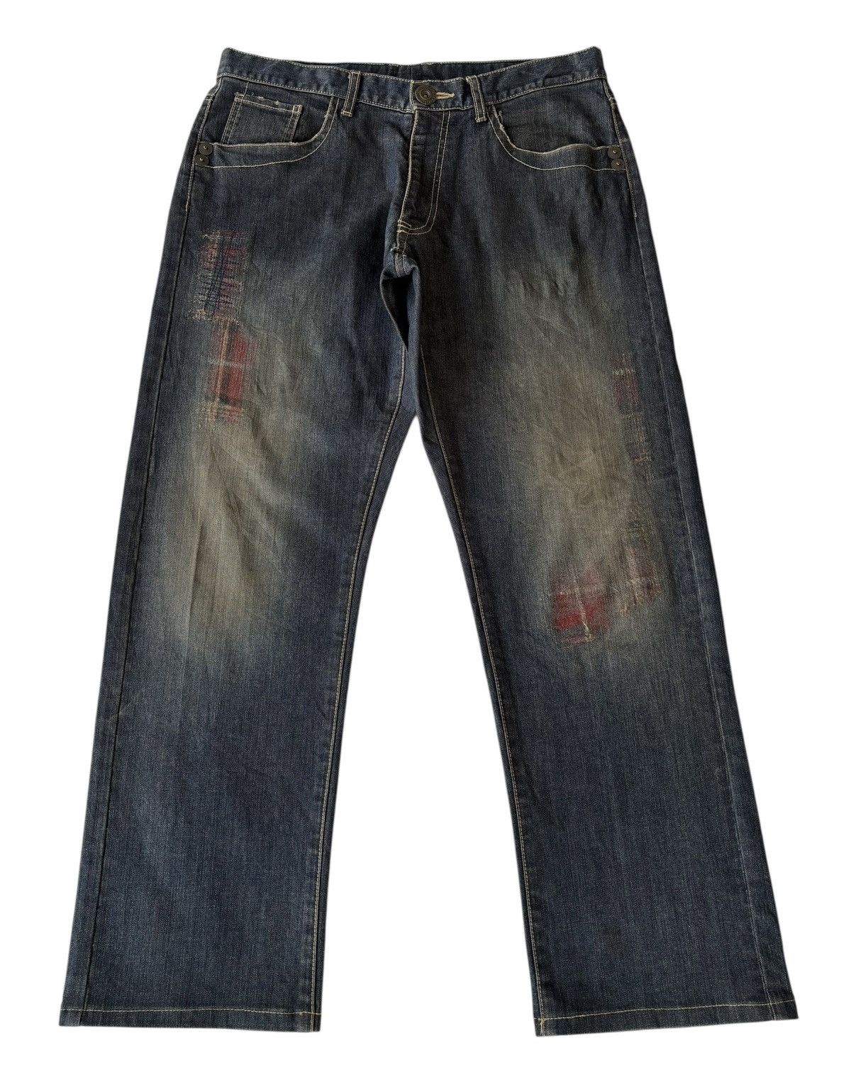 If Six Was Nine Vintage Pride Mud Rusty Jeans Baggy Wide Fit Denim Jeans Size US 33 - 1 Thumbnail