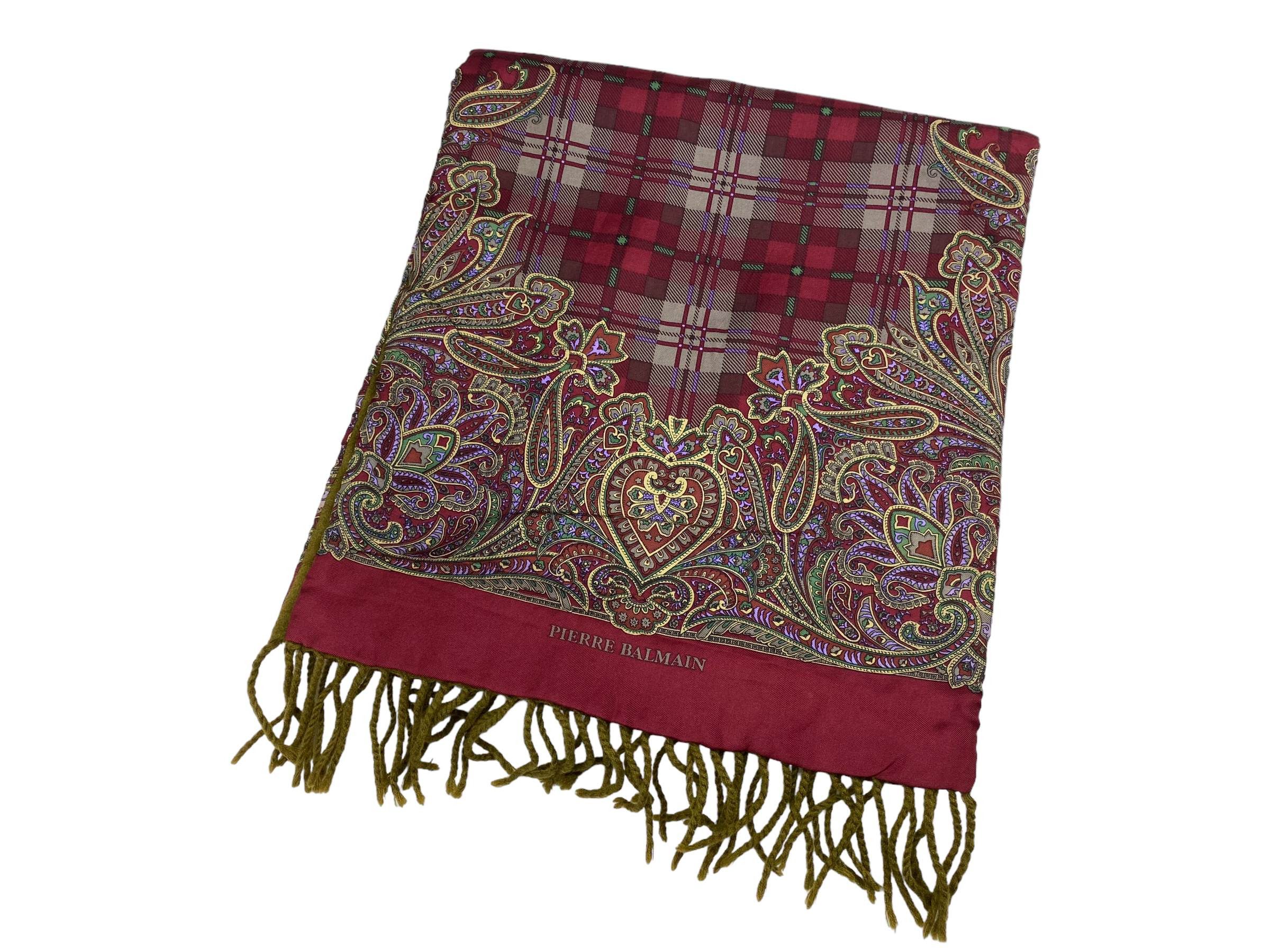 Pierre Balmain × Vintage Pierre Balmain scarf checkered Vintage Scarves Size ONE SIZE - 7 Thumbnail
