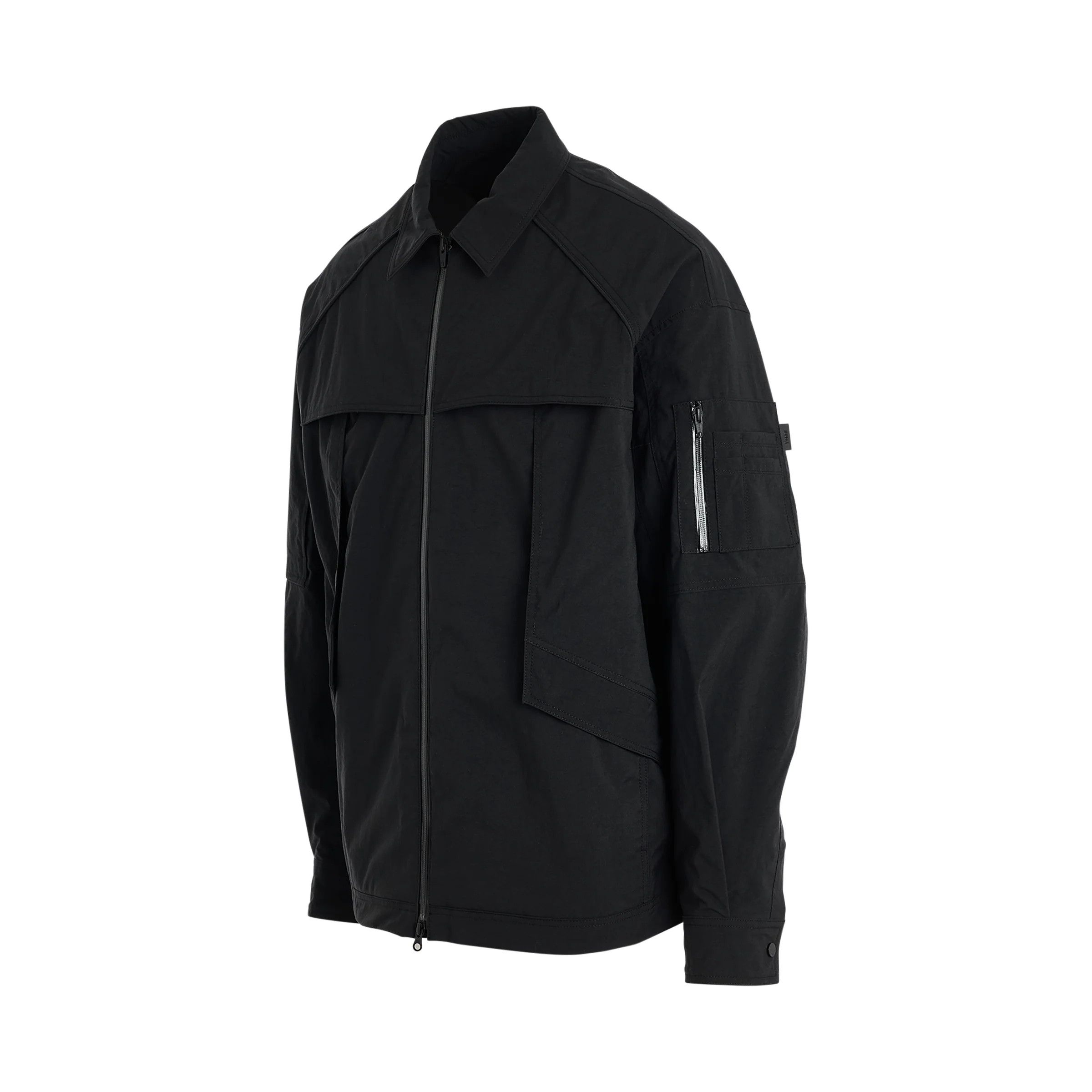 Juun.J o1mris0824 Zip Up Shirt in Black Size US M / EU 48-50 / 2 - 2 Thumbnail