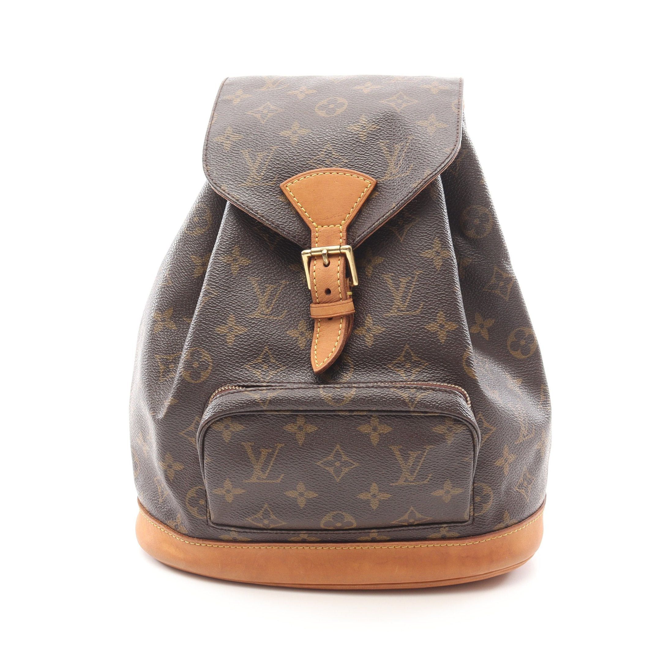 Louis Vuitton Louis Vuitton Montsouris Mm Monogram Backpack Rucksack Leather Brown Size ONE SIZE - 1 Thumbnail