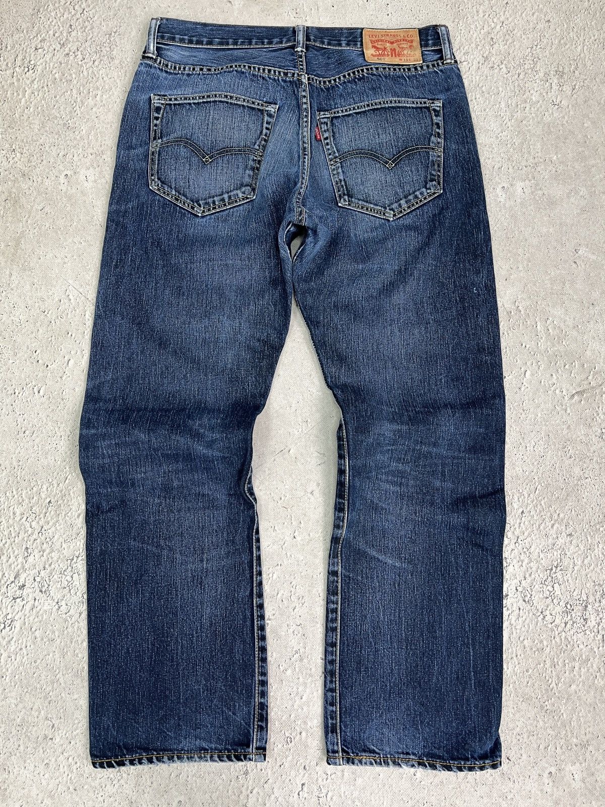 Levi's Vintage Levis 90s distressed denim jeans 501 retro style Size US 33 - 7 Thumbnail