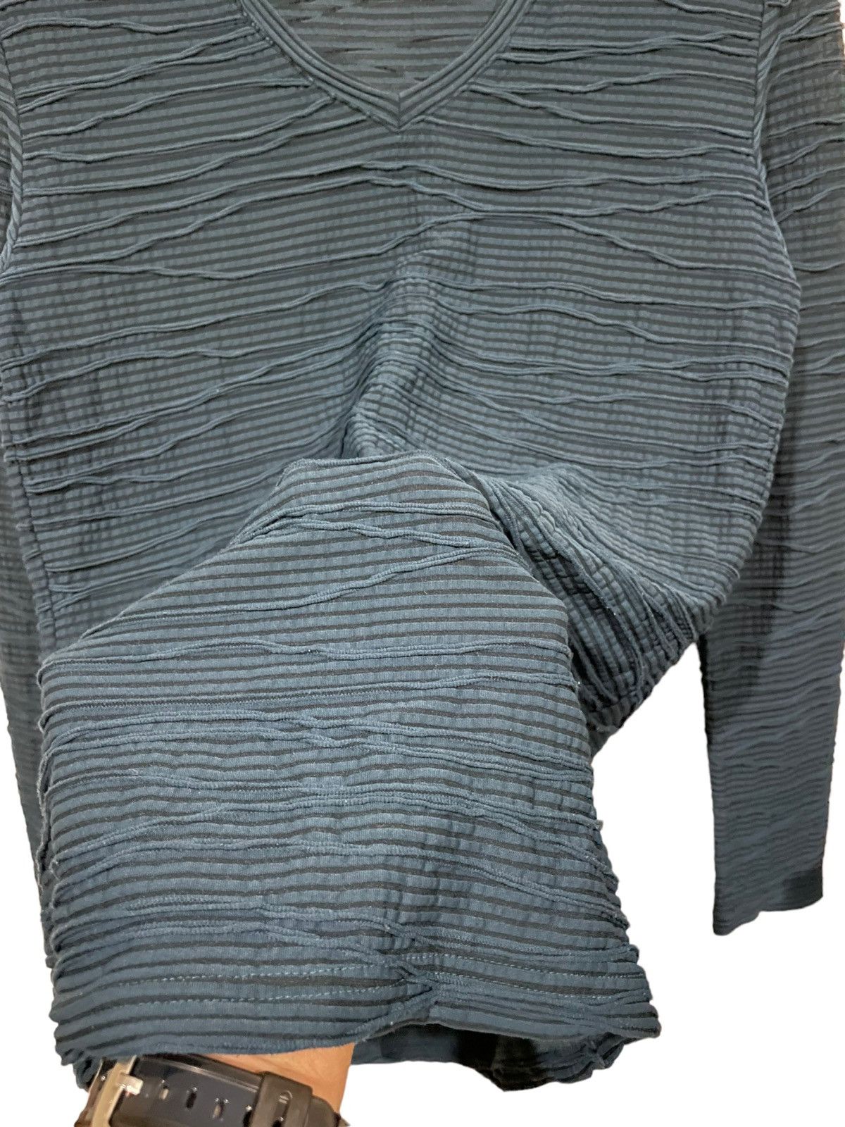 Japanese Brand Tornado Mart Pleated Wave Art Longsleeve Shirts Size US M / EU 48-50 / 2 - 18 Thumbnail