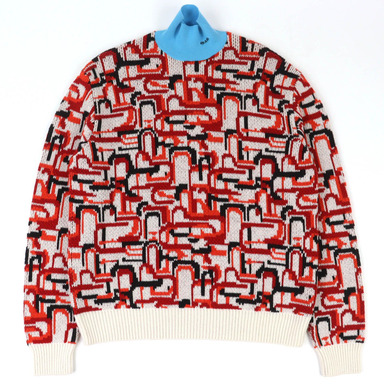 Prada Prada Prada Mock neck Virgin Wool Cashmere Cotton Knit Textile Tops UMR536 S222 1113 DUTY FREE for USA Size ONE SIZE - 1 Thumbnail
