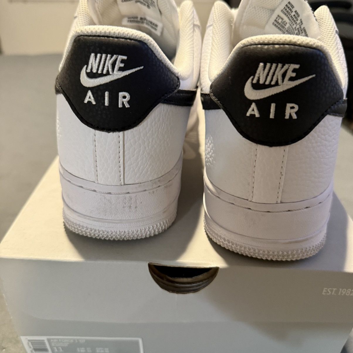 Nike Nike AIR FORCE 1 '07 White Black Size US 11 / EU 44 - 17 Thumbnail