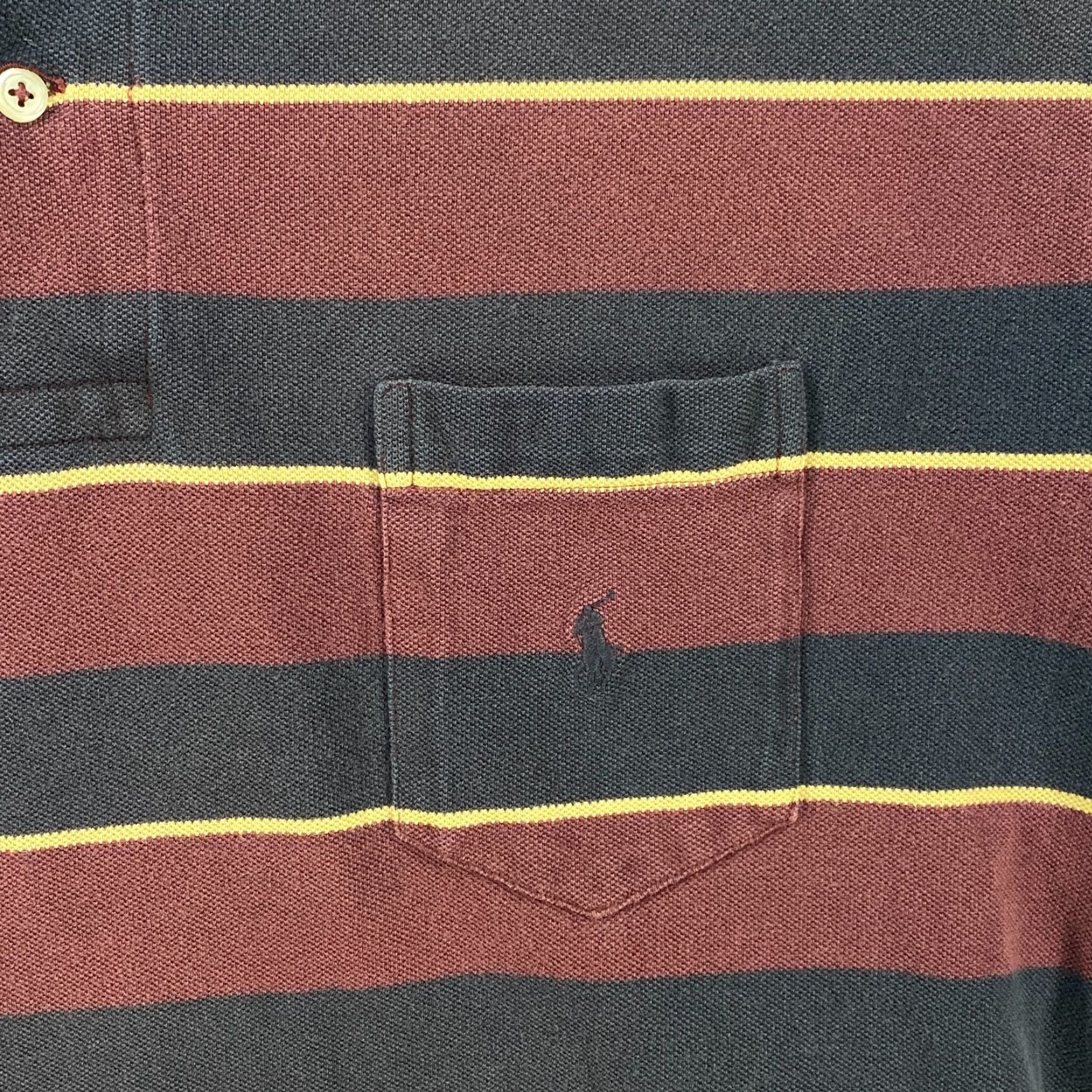 Polo Ralph Lauren Polo Ralph Lauren Short Sleeve Maroon Blue Shirt Mens XL Pony Logo 100% Cotton Polo Shirt XL Maroon Blue Yellow Striped Pony Logo 100% Cotton Mens XL Size US XL / EU 56 / 4 - 4 Thumbnail