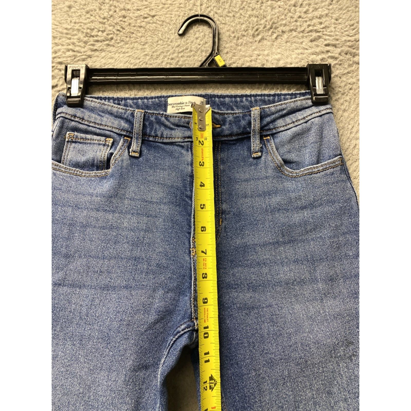Abercrombie & Fitch VINTAGE Abercrombie & Fitch Jeans High Rise Boot Flare Women 28x29 Blue 90s Y2K Bedazzled Stars Vintage 159-5 Size 28" / US 6 / IT 42 - 5 Thumbnail