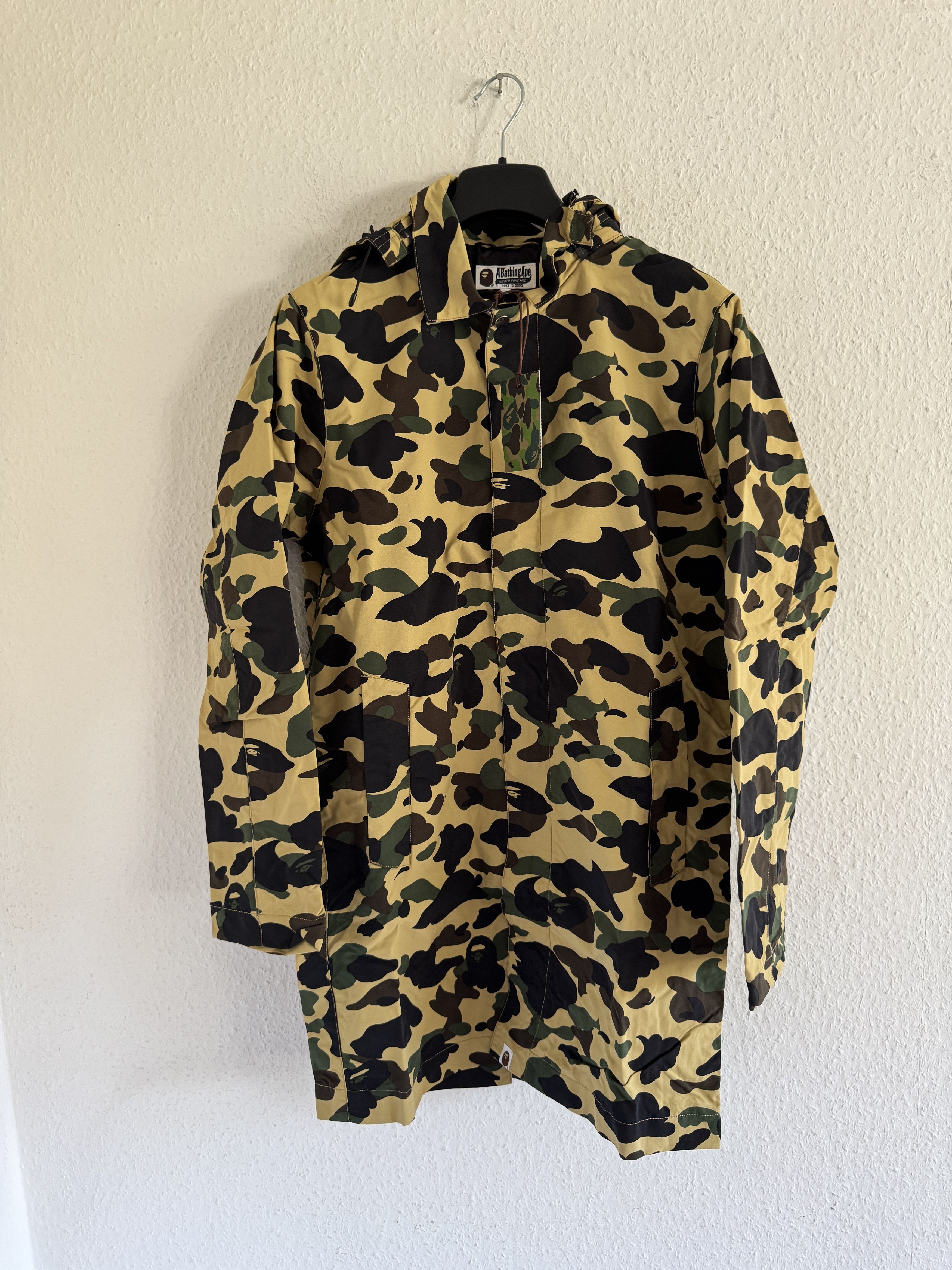 Bape 1st Camo Hooded Coat – Yellow Camo Size US M / EU 48-50 / 2 - 1 Thumbnail