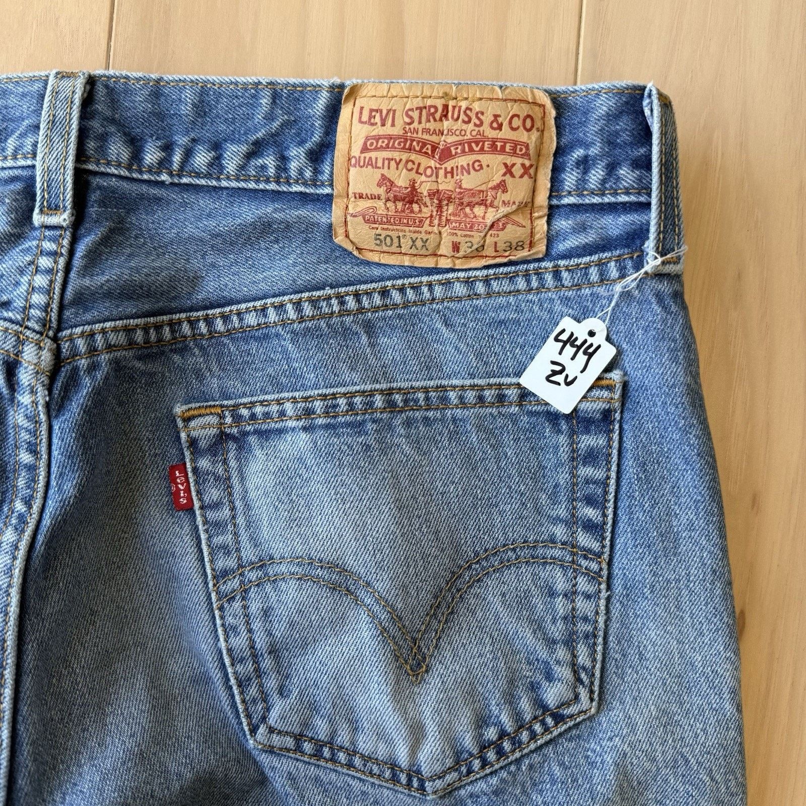 Levi's × Vintage Vintage Levis 501 Jeans 34 Blue Straight Leg Denim USA Size US 34 / EU 50 - 9 Thumbnail