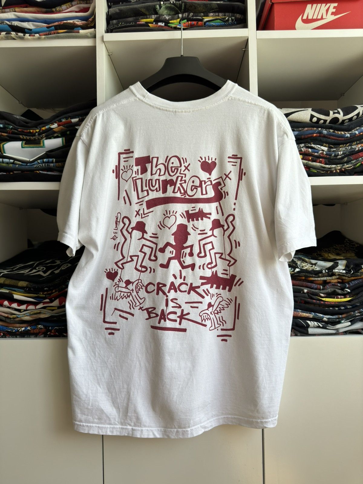 Keith Haring Vintage 2000s Keith Haring Crack Is Back The Lurkers Tee Size US L / EU 52-54 / 3 - 1 Thumbnail