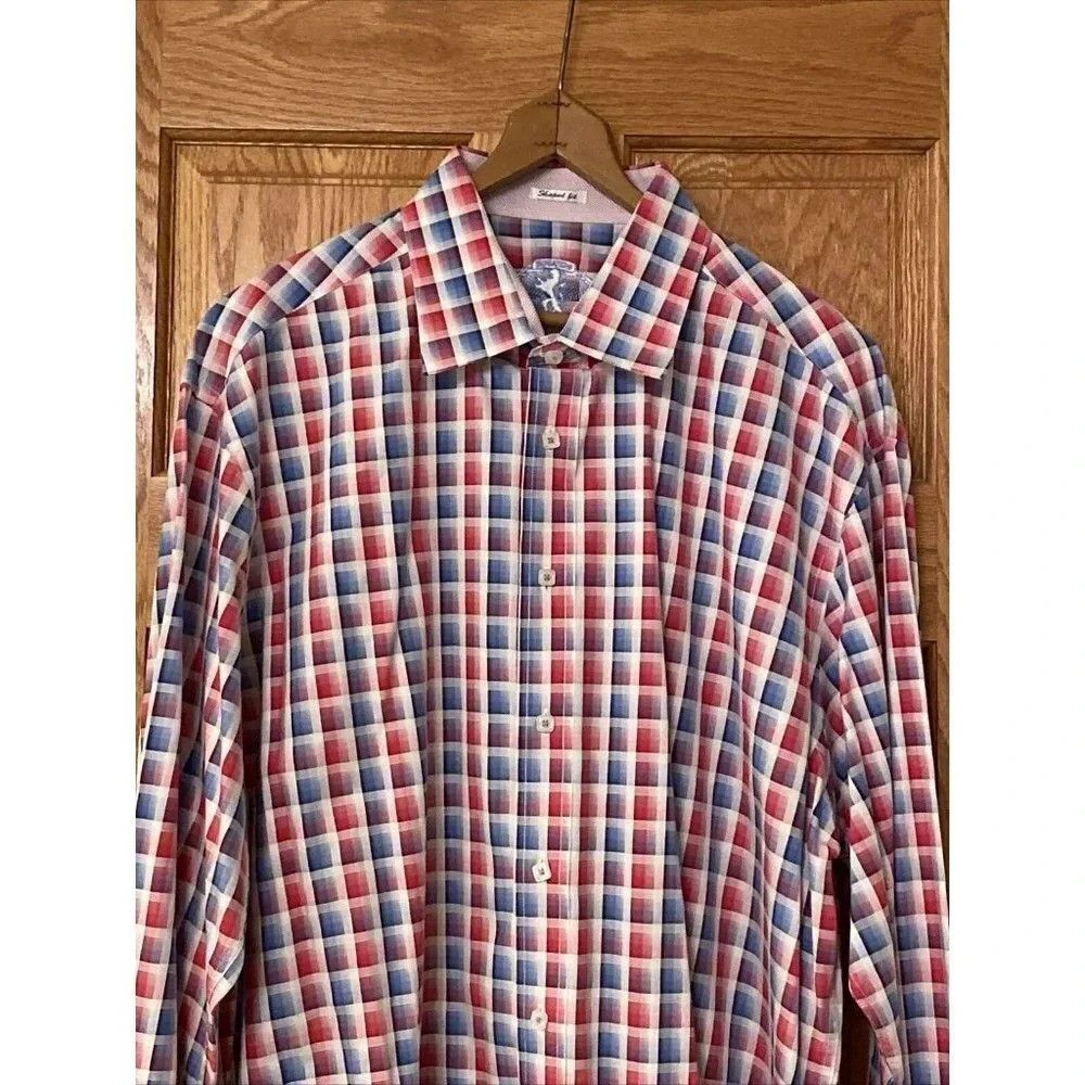 BUGATCHI Bugatchi Mens 2XL Casual Shape Fit Shirt Casual Button Fron Size US XXL / EU 58 / 5 - 2 Thumbnail