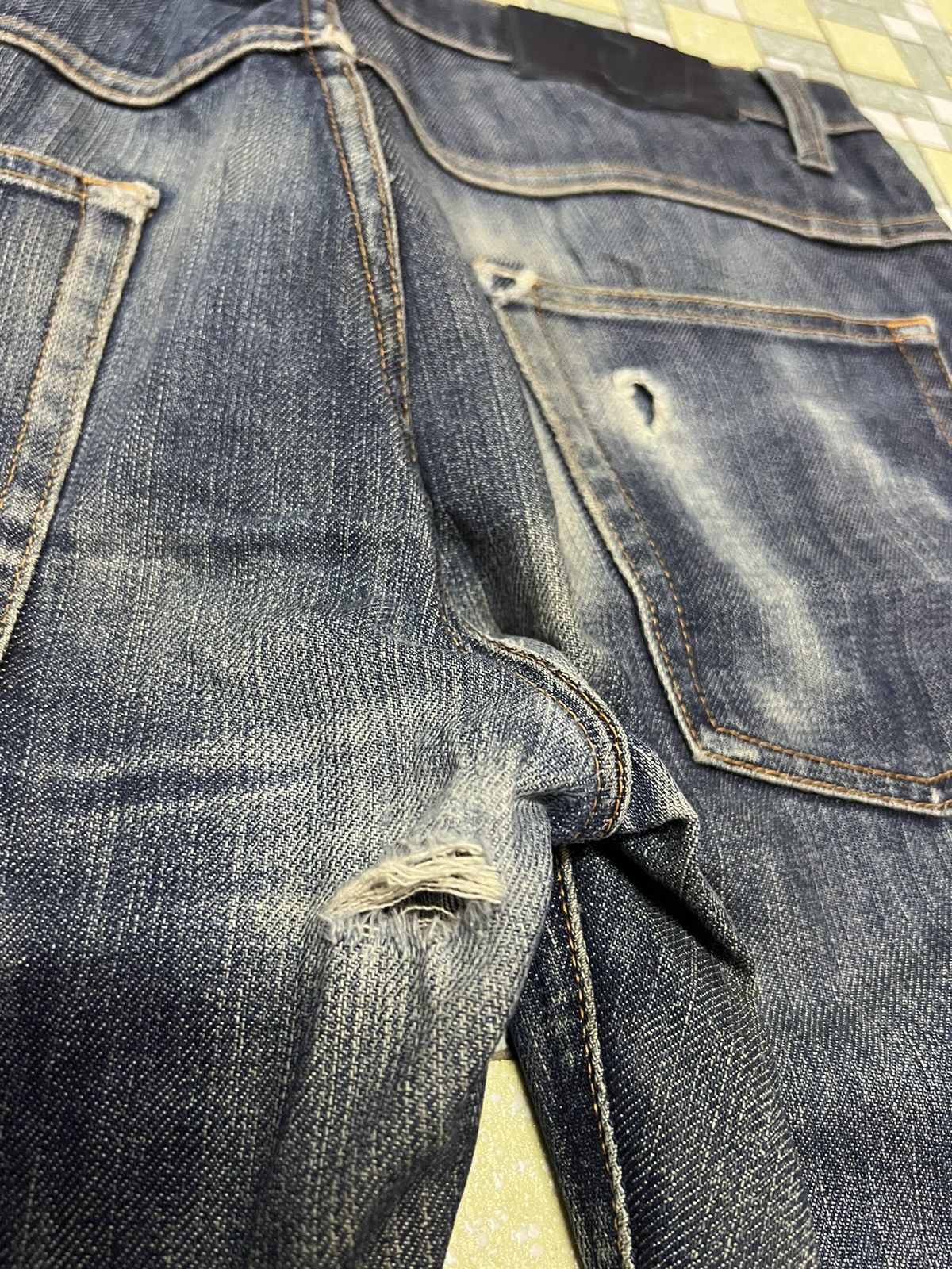 Jil Sander UNIQLO JIL SANDER Selvedge Distressed Denim Jeans Size US 32 / EU 48 - 9 Thumbnail