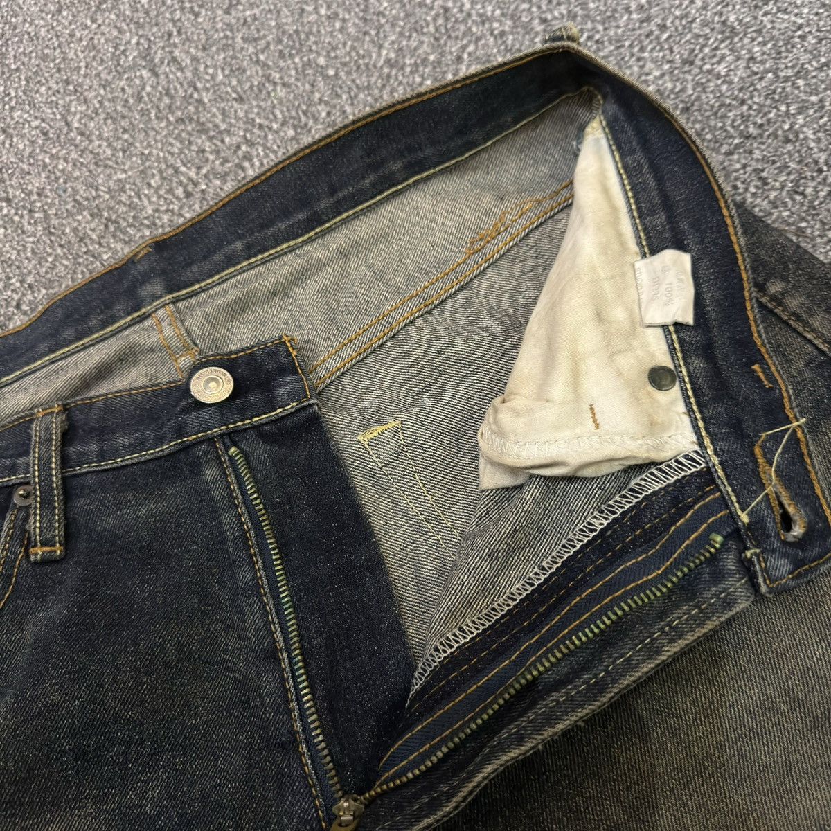Studio D'Artisan Vintage Selvedge Dry Bones Fading Japanese Raw Denim Size US 32 / EU 48 - 14 Thumbnail