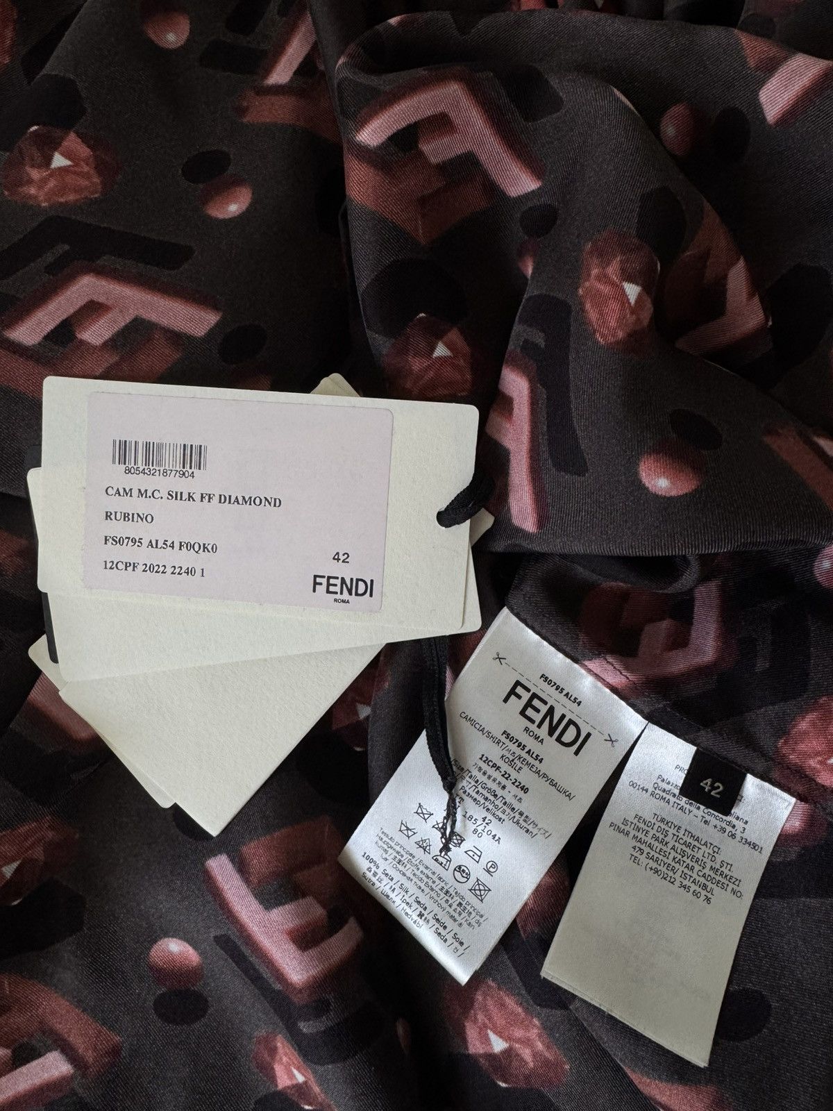 Fendi Fendi FF Diamond Shirt Size US L / EU 52-54 / 3 - 7 Thumbnail