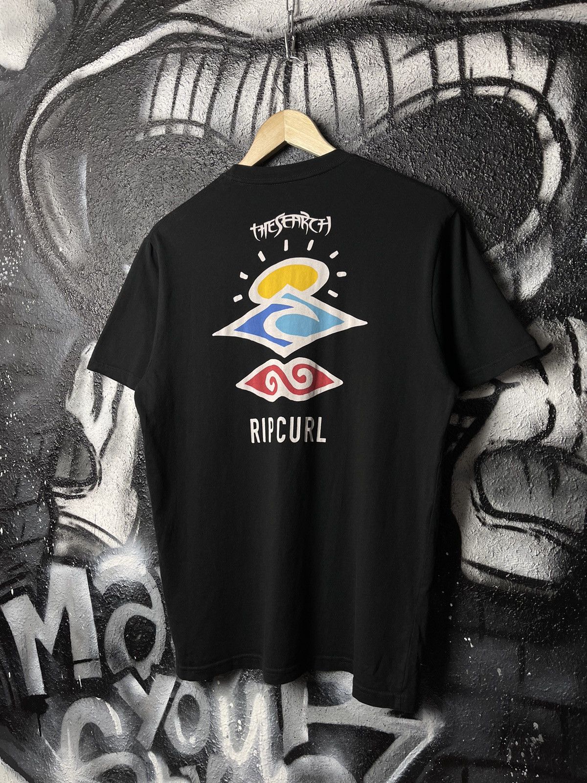 Rip Curl Rip Carl Y2K Standard Fit Surf Style Black T-Shirt Size S Size US S / EU 44-46 / 1 - 1 Thumbnail