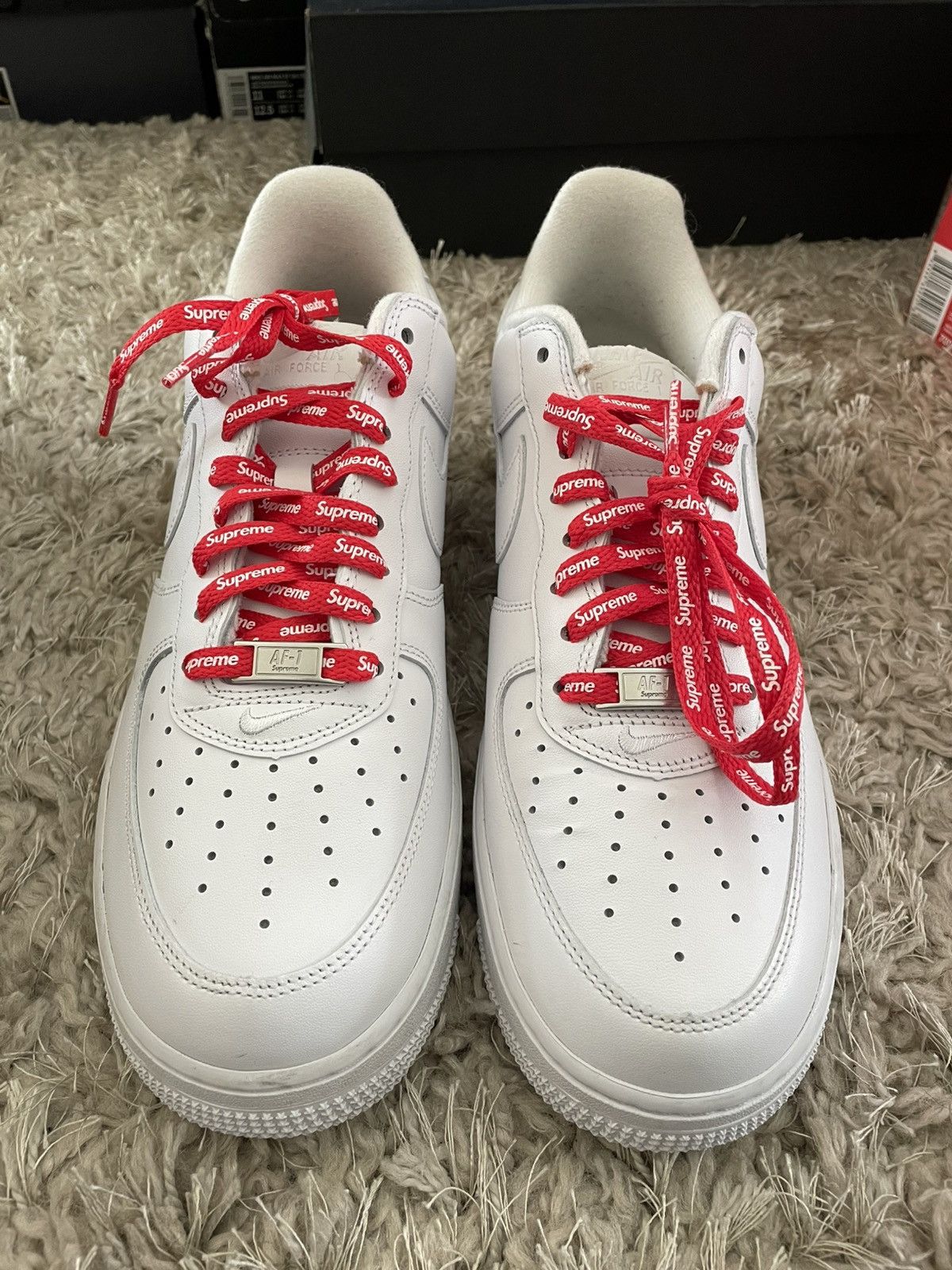 Supreme Supreme x Nike Air Force Triple White Size US 9 / EU 42 - 4 Thumbnail
