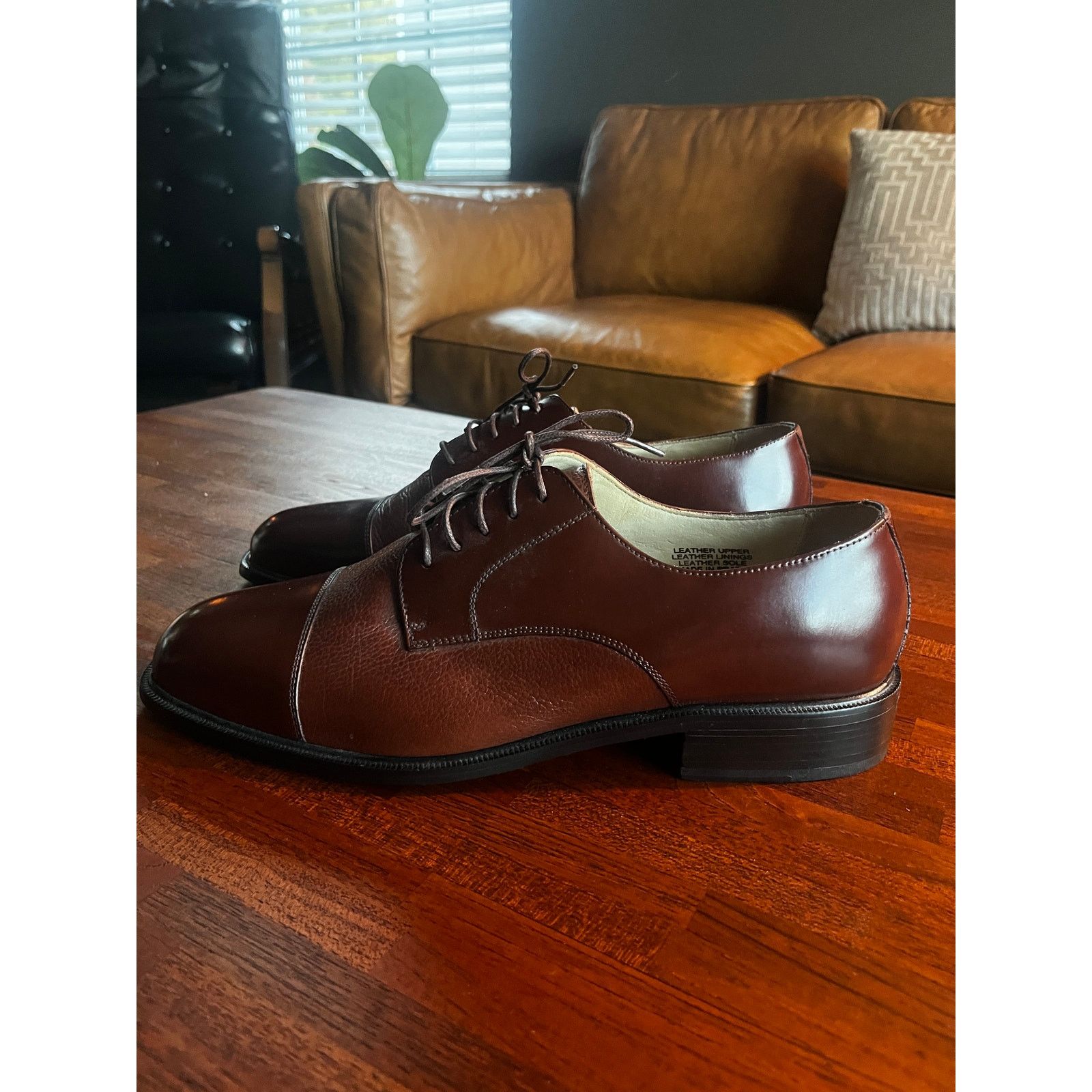 Florsheim Florsheim Pebble Leather Oxfords Dress Shoes Cognac Men's 13 Size US 13 / EU 46 - 4 Thumbnail