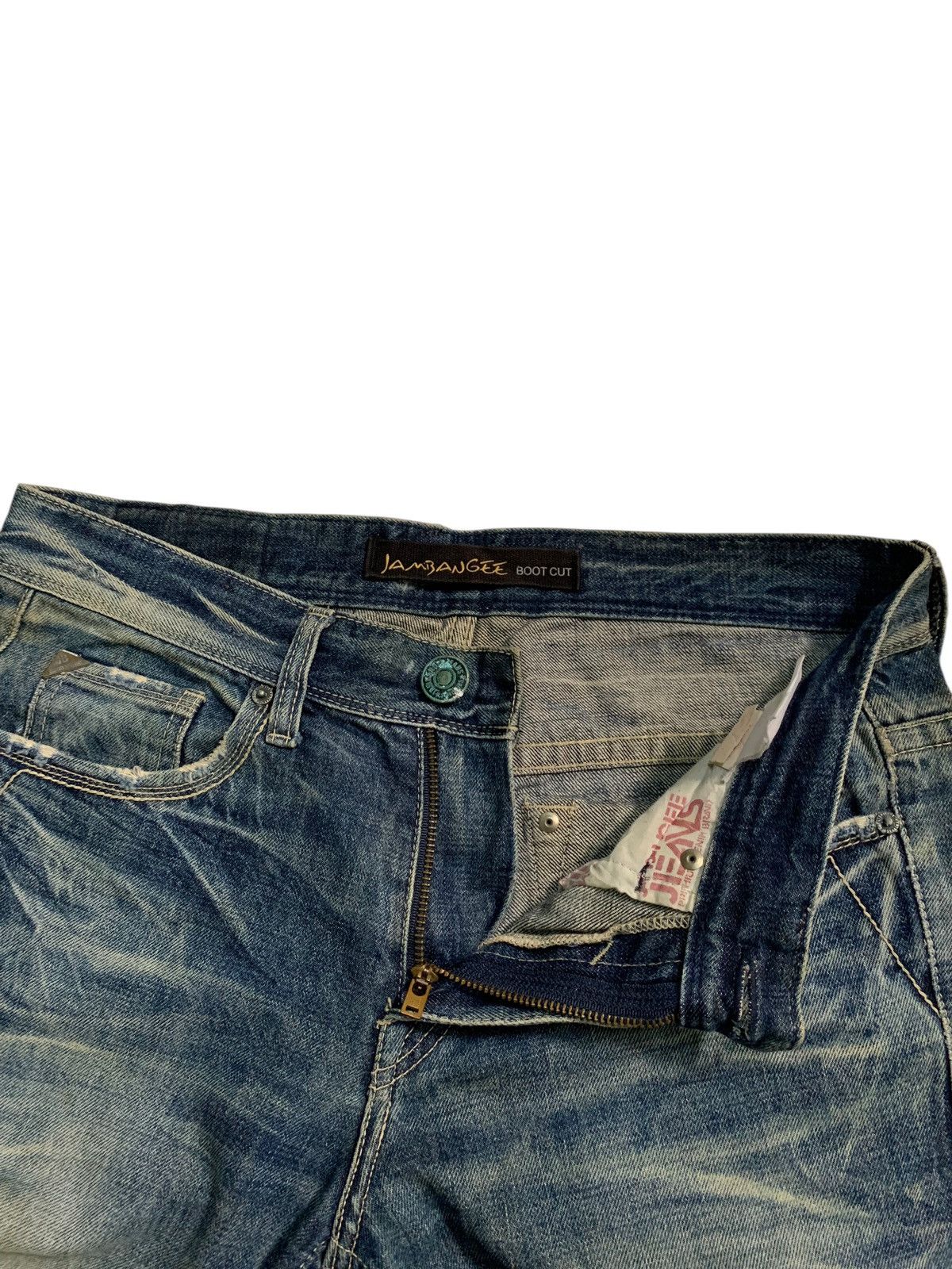 GOSTAR DE FUGA FLARE JAMBANGEE RUSTY PUNK STYLE JAPANESE DISTRESSED DENIM Size US 34 / EU 50 - 15 Thumbnail