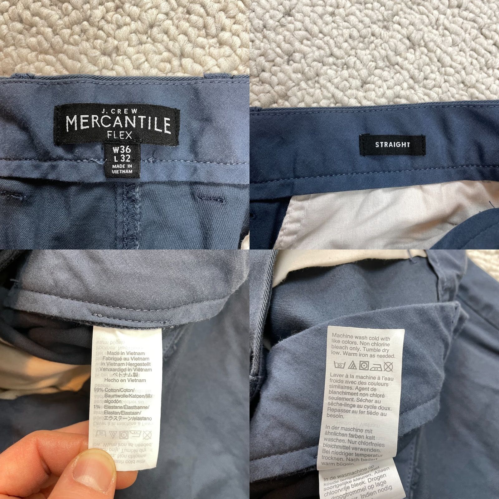 J.Crew J.CREW Mercantile Chino Pants Mens 36x32 Straight Cotton Spandex Size US 36 / EU 52 - 8 Thumbnail