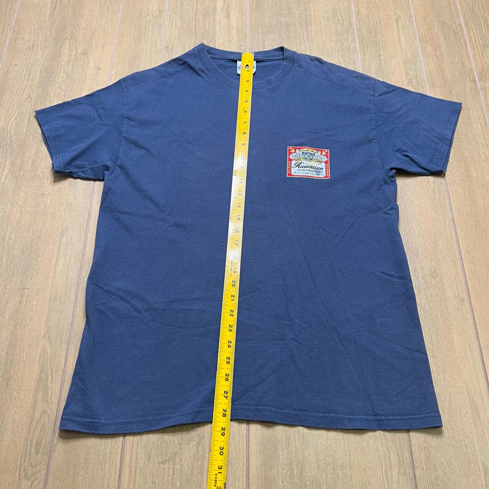 Hanes Y2K Aloha North Shore HS Hawaiian Surfrider Blue T-Shirt L Size US L / EU 52-54 / 3 - 4 Thumbnail