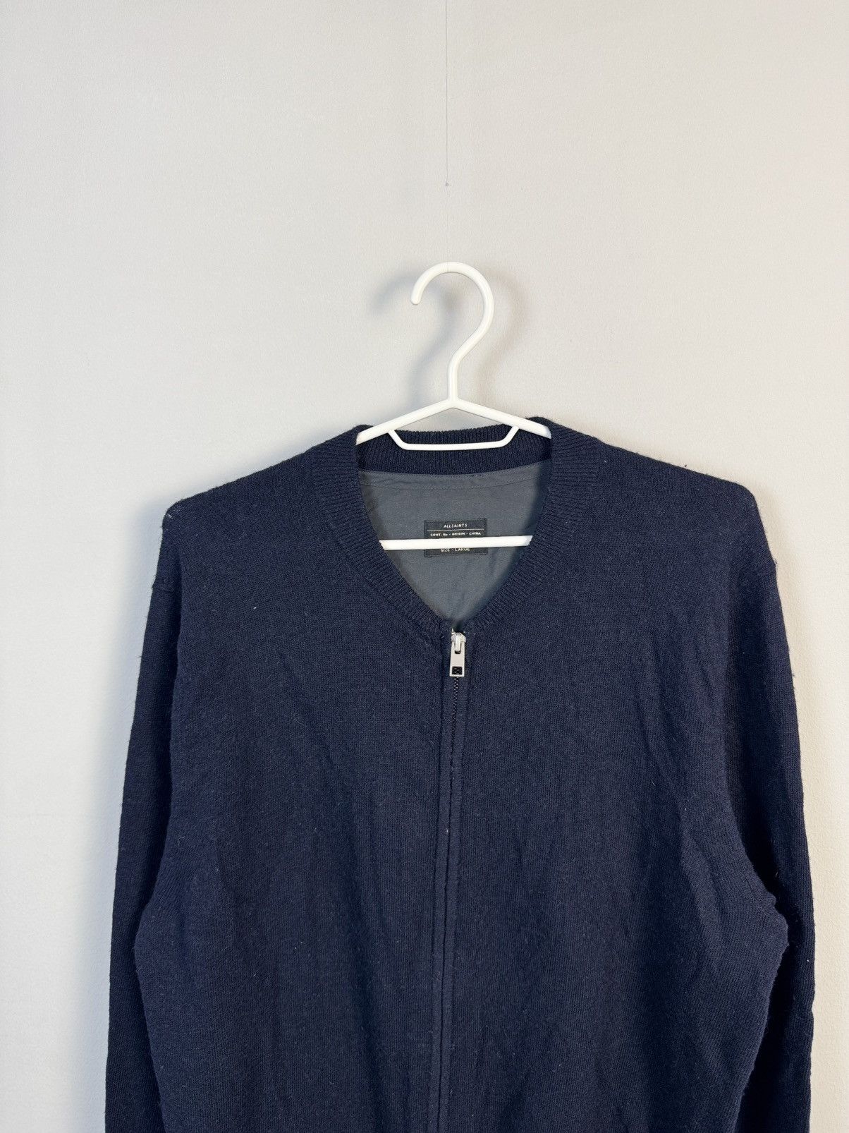 Allsaints × Vintage Rare Allsaints ripped design wool/nylon/cashmere sweater Size US L / EU 52-54 / 3 - 4 Thumbnail