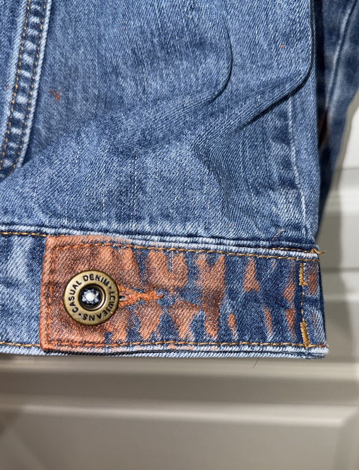 Other Handmade Copper Rust Distressed Denim Jacket Size US S / EU 44-46 / 1 - 8 Thumbnail