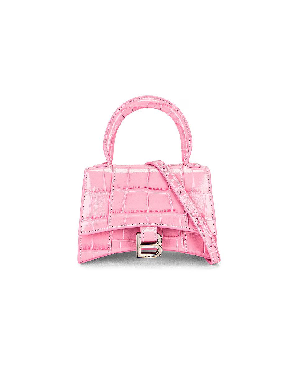 Balenciaga oc11z1125 Size: OS / Hourglass Mini Bag in Pink Size ONE SIZE - 1 Thumbnail