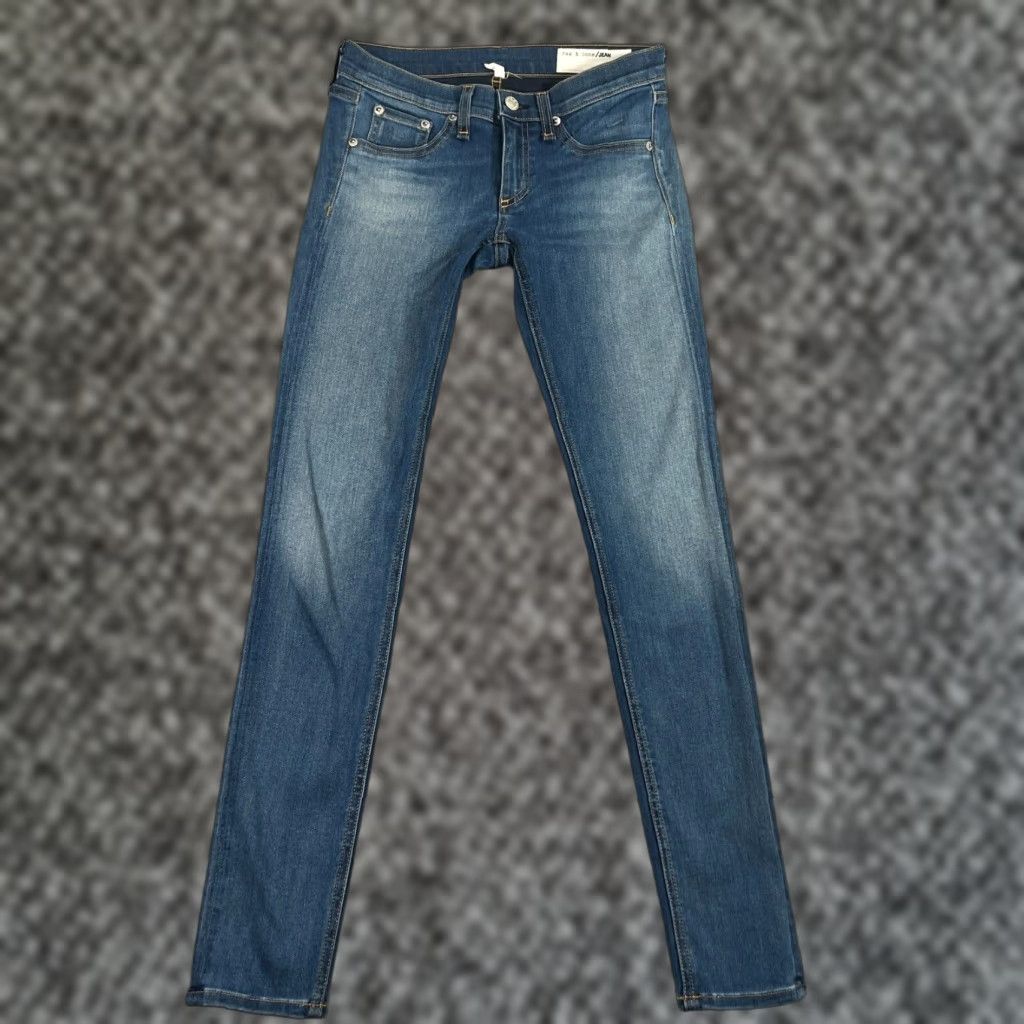 Rag & Bone VINTAGE rag & bone Women's Skinny Jeans Size 26 Medium Wash Denim Stretch Zip Fly USA Girls Size 26" / US 2 / IT 38 - 1 Thumbnail