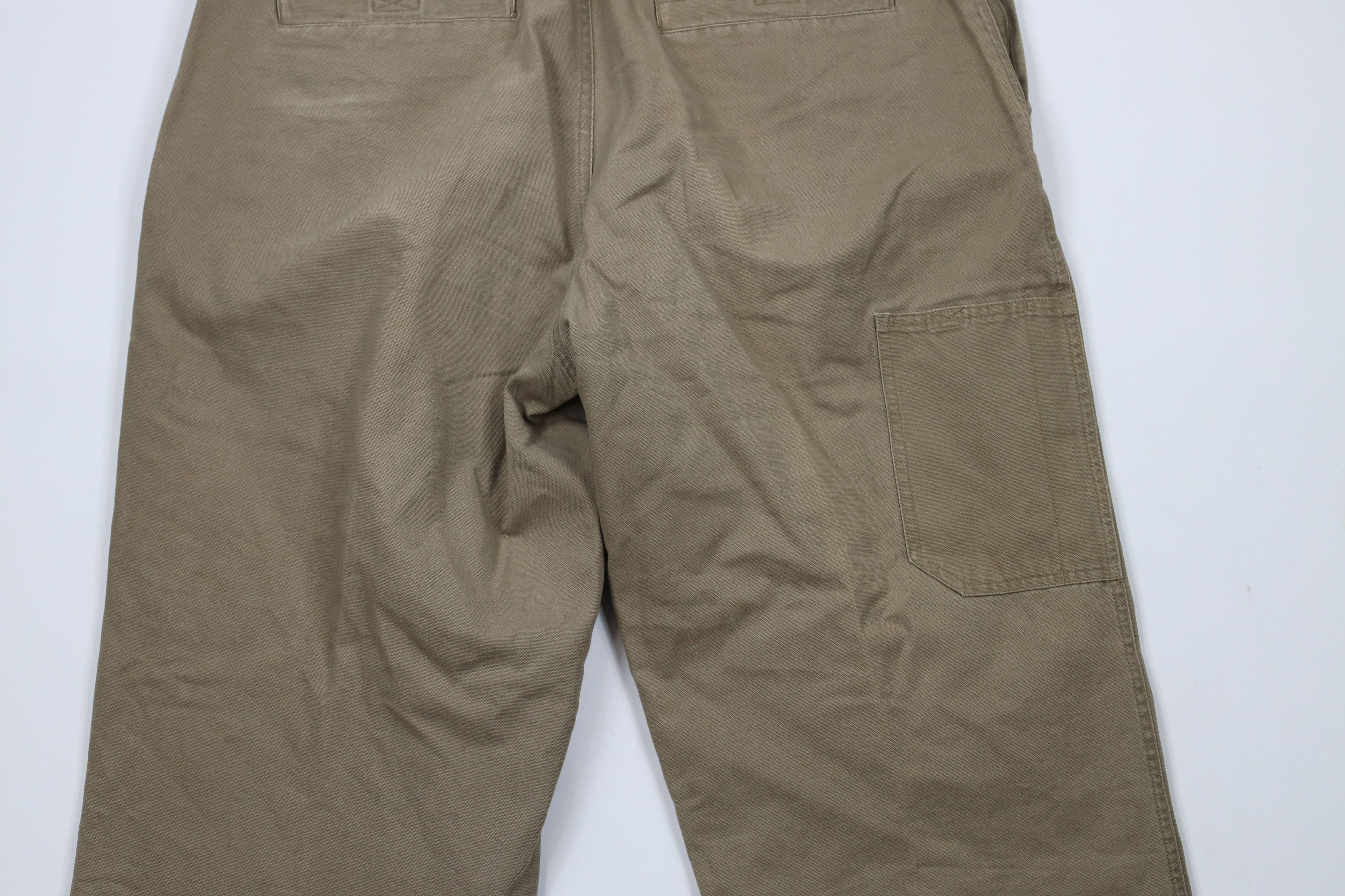 Columbia × Vintage Vintage Columbia Wide Leg Canvas Dungaree Pants Beige Size US 36 / EU 52 - 12 Thumbnail