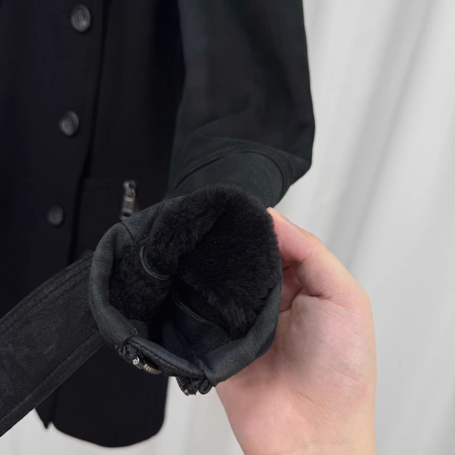 Burberry Burberry DB Wool & Leather Panel Coat UK6 98 New Size XS / US 0-2 / IT 36-38 - 5 Thumbnail